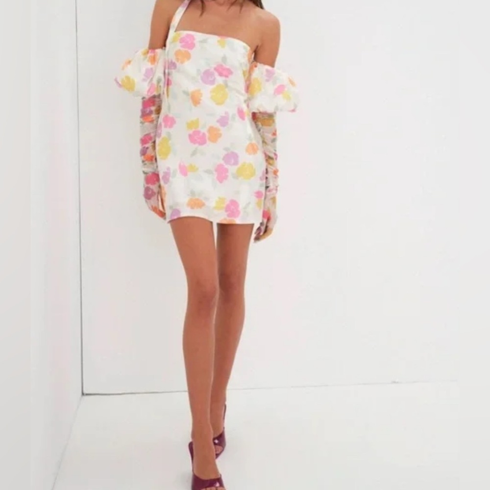 NWT For Love & Lemons XS and s HAZEL Mini Dress